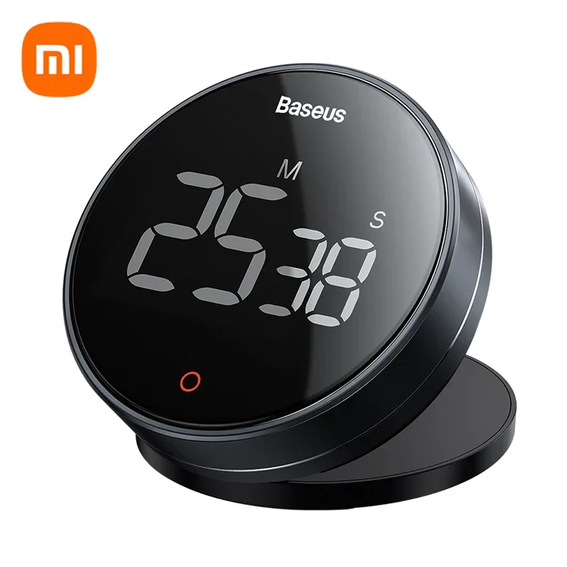 Xiaomi Baseus Magnetic Digital Timers Manual Countdown Kitchen Timer Countdown Clock Mechanical Cooking Shower Study Counter