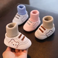 Baby Shoes Autumn and Winter and Socks Cotton for Warmth Non Slip Walking Shoes for Newborn Babies Baby 0-1 Years Old Shoes 2