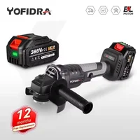 Yofidra 125MM Brushless Angle Grinder 3 Gears Grinding Cutting Polishing Machine Woodworking Power Tool For Makita 18v Battery 1