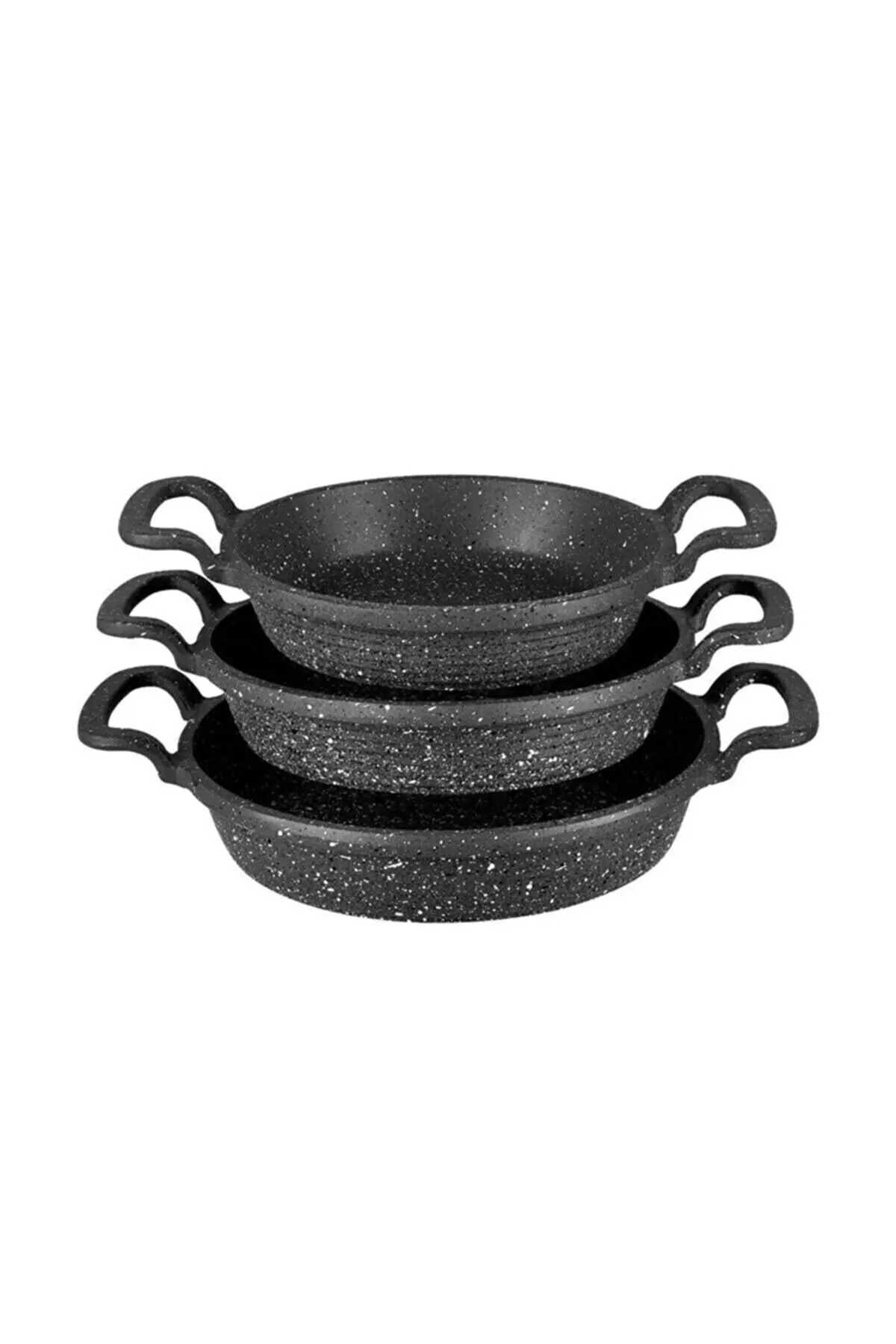 

Eda Shan Set 3 Lü (18cm-20cm-22cm) Cast 3-Pack Pan & Pan Set Cooking Tableware & Kitchen Home Furniture