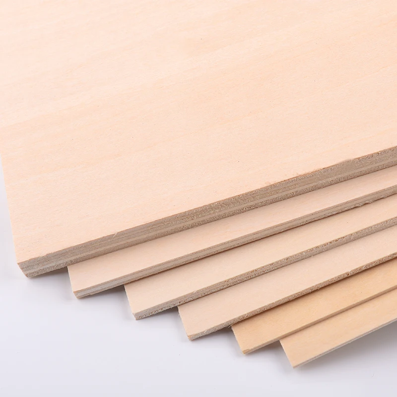 10pcs 1.5/2/3/4/5/6/8mm Wooden Board Plywood Plate Basswood Sheet Wooden Model Building Material Construction Set Modeling Craft 2
