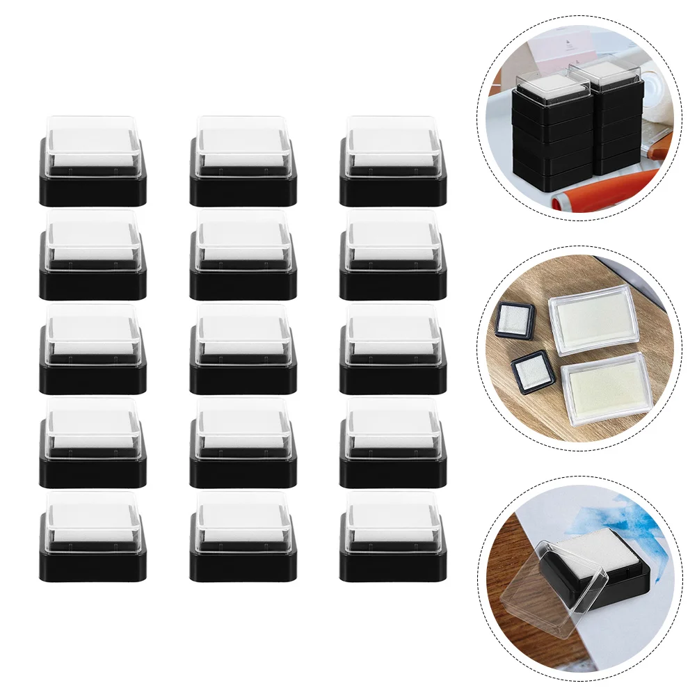 

20 Pcs Blank Ink Pad Household Finger Inkpad Stamp Pads for Classroom Portable Sponge Thumbprint DIY Graffiti
