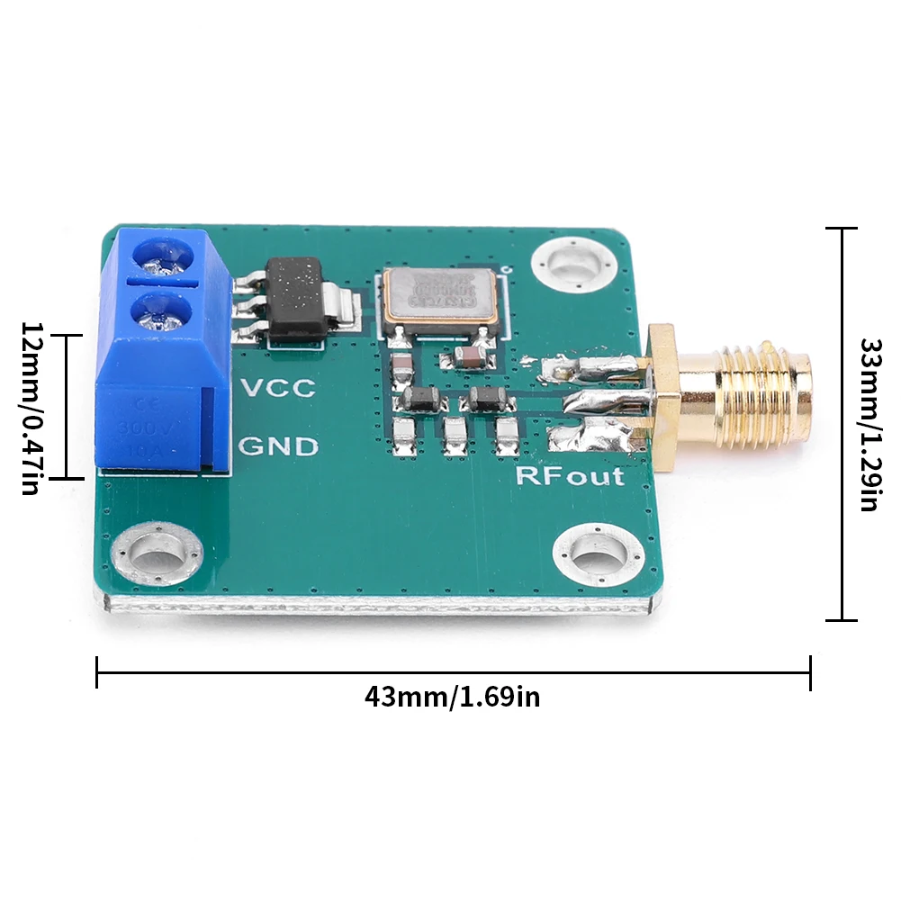 RF 신호 발생기 보드, PCB 신호 소스 모듈, 산업 가정 공장용, 10MHz, 13dBm, 20mW, 5V