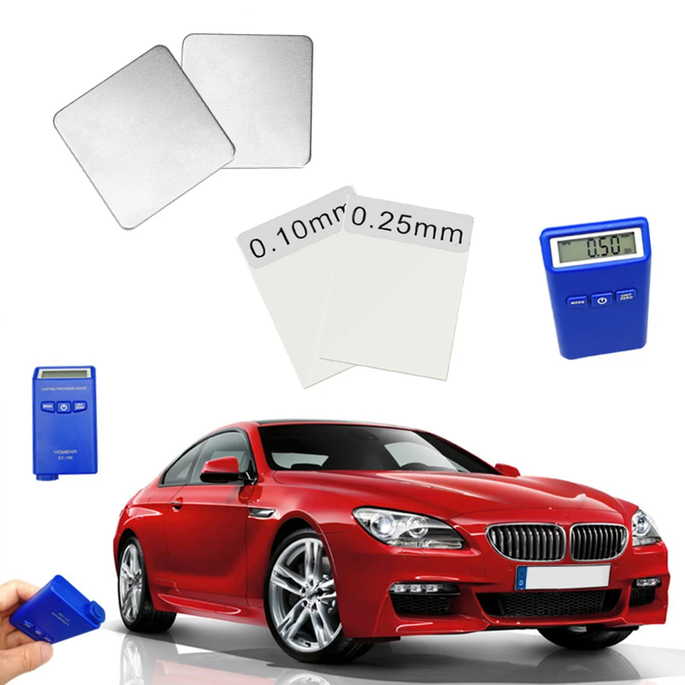 Coating Calibration Plates Set 6pcs Aluminum Iron Calibration Films Practical Tools for Coating Thickness Gauge GM200 paint coating meter,paint thickness gauge,thickness gauge,wet film thickness gauge