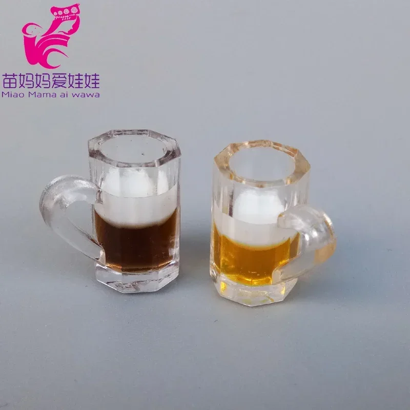 BJD Doll Drink Mini Bottled Water Orange Guice Milk Pots Wine Bottle Beer for Barbie Blythe Licca Doll Accessories