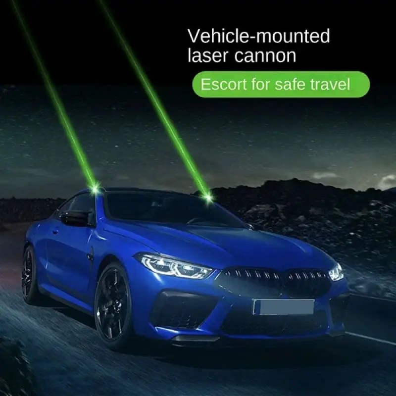 

2PCS Car Exterior Roof Laser Warning Lights Remote In-Car High Light Long Dynamic Green Laser Light