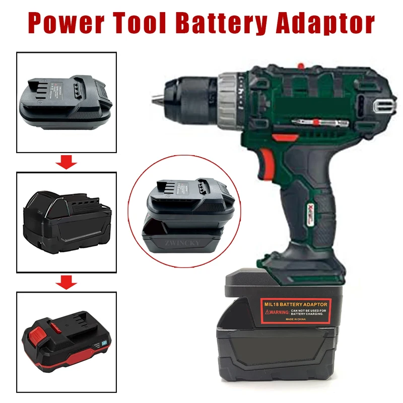 Convertitore Adattatore Per Batteria Agli Ioni Di Litio Milwaukee/Dewalt 18V 20V Per Utensili Elettrici A Batteria Cordless Parkside 20V Utilizzare Pa