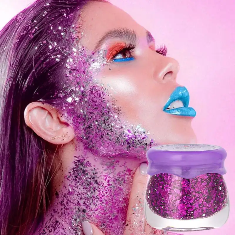 Glitter Face And Body Gel 6 Color Sequins Face Paint Color