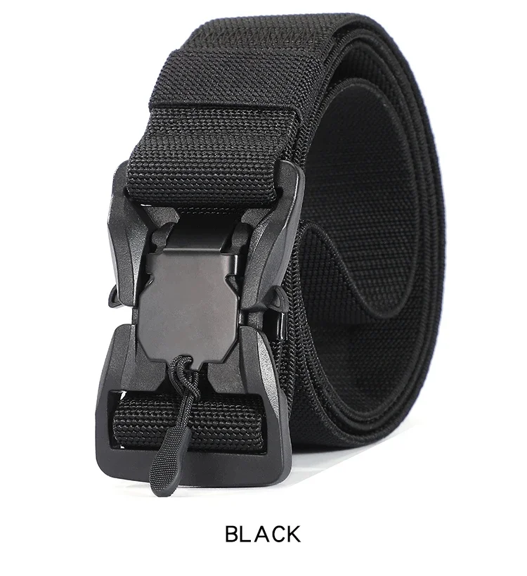 New Quick Release Pluggable Buckle Sports Belt Breathable ElasticMen Belts For Men Elastic Pants Belt