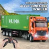2.4G RTR Huina 1317 1/18 Scale RC Tractor Car Toy Container Trailer Truck 9CH Remote Control Cars Model Boys Gift TH24251 2