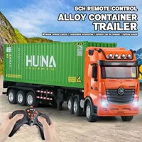 2.4G RTR Huina 1317 1/18 Scale RC Tractor Car Toy Container Trailer Truck 9CH Remote Control Cars Model Boys Gift TH24251 2