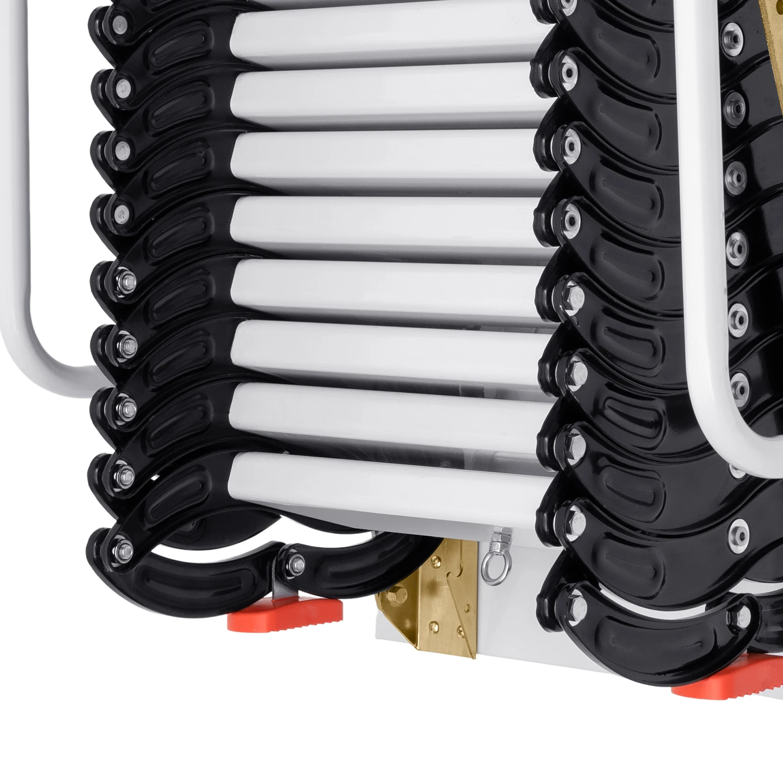Wall Mounted Folding Ladder, 2 Steps Loft Stairs Pull Down for Decorative House