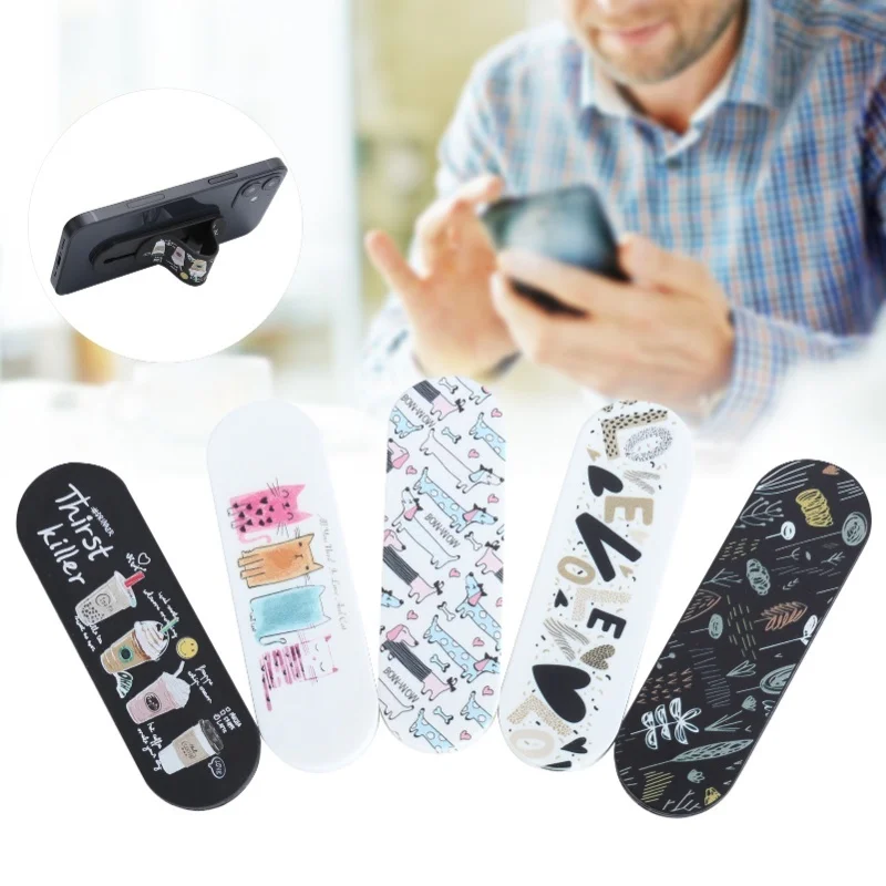 5Pcs MOMO STICK Smart Phone Adjustable Stand Finger Strap Reusable Stick Gel Pad Holder 3