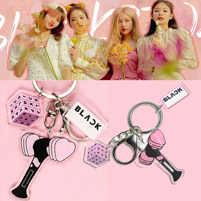 Kpop BlackPink Porte-clés Bracelet JENNIE Laser ROSE Téléphone portable  Sangle LISA Accessoires Jisoo Lettres Porte-clés