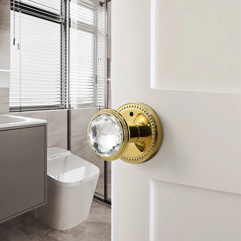 Crystal Door Knob Interior Bathroom Bedroom Bath Room Round Door Knobs Privacy lock,door knobs