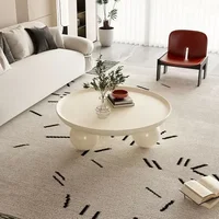 Combinaison nordique chambre Table basse Simple lumière luxe ménage crème nouveau salon rond moderne petit appartement 6