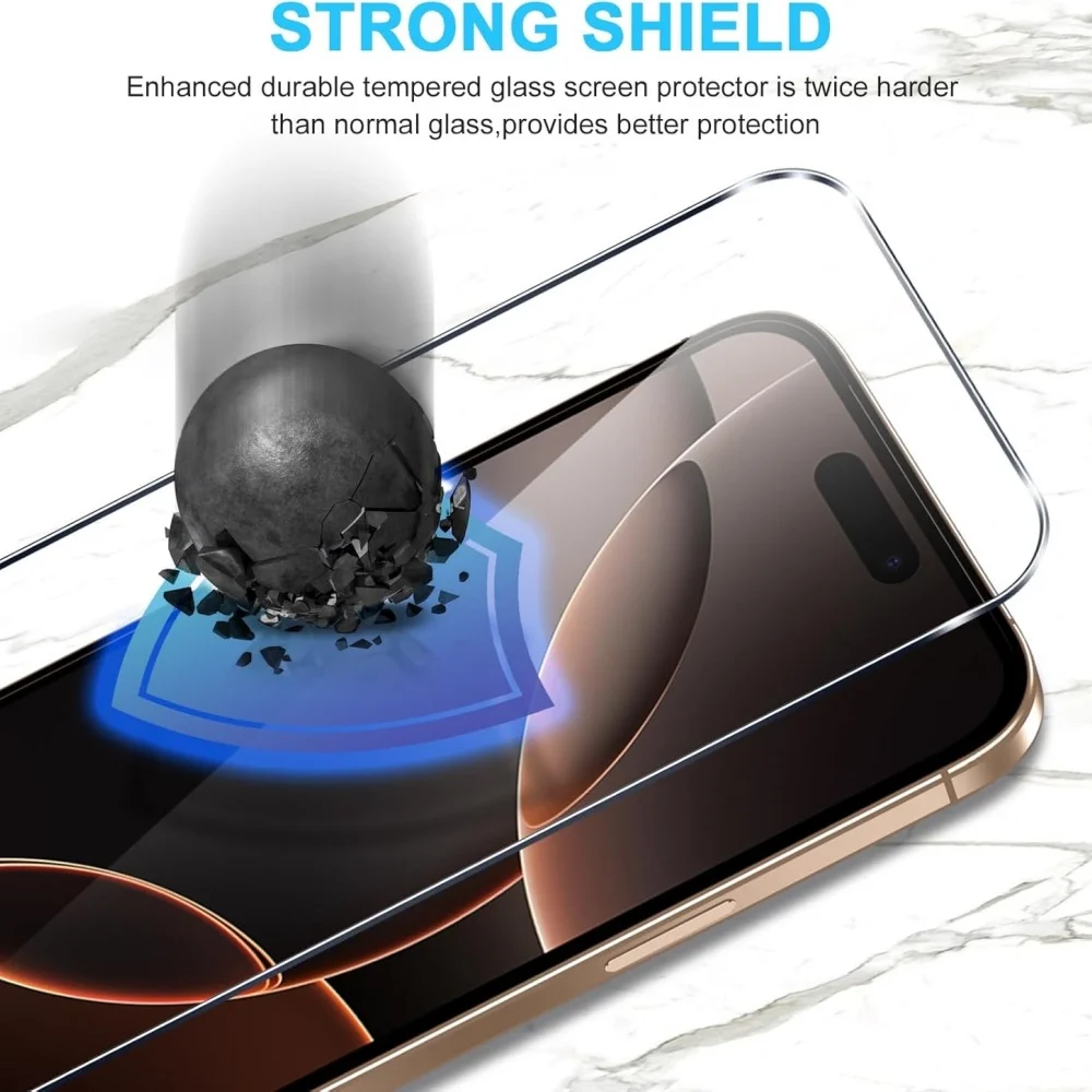 3~5PCS HD Protective Glass For iPhone 16e 16 15 14 13 12 Pro Max Screen Protector Film For iPhone 11 12 13 Mini Tempered Glass