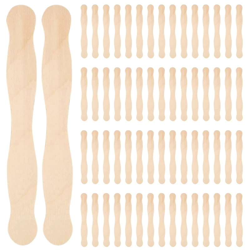 8Inch Fan Handles Or Wooden Spatula Or Paint Mixing Pack 100 Craft Popsicle Sticks Ice Cream Stick DIY Crafting Supplies Kit craft popsicle sticks