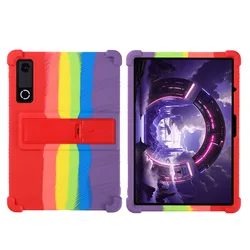 Shockproof Soft Silicone Tablet Case with Built - in Kickstand for Y900 11inch (Rainbow Color)