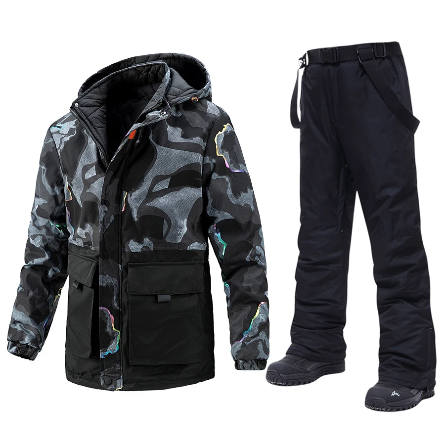 30 Degrees New Fashion Men's Ice Snow Suit Thick Wear Windproof Winter