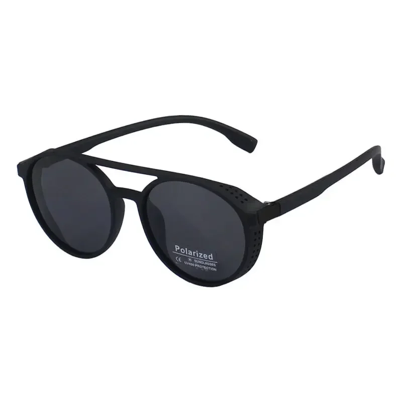 TAGION Runde polarisierte Sonnenbrille Steampunk Männer Frauen Brillen Markendesigner Fahrbrille Oculos De Sol Shades UV400 5109