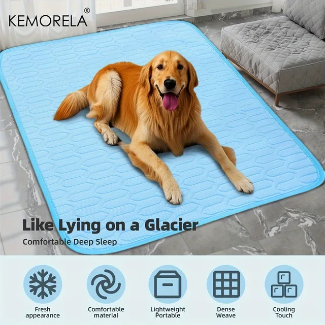 Sd1333575b6cb4d21a5d048a49ba673b3l.jpg 2025 Upgraded Ice-Cool Summer Pet Cooling Mat and Bed Sweat-Absorbent Fabric Available in 4 Sizes for Small Medium and Large Pet