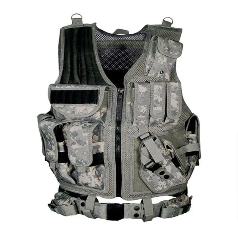 Military Gear Airsoft Tactical Vest Muti-pockets Combat Armor Vest Hiking Outdoor Wargame Training Hunting Paintball Equipment