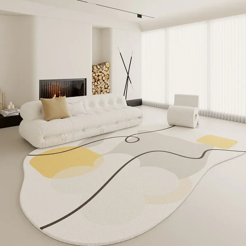 Carpet for Living Room Non-slip Soft Bedroom Floor Mat Black White Modern Abstract Line Rug Large Size Home Decoration Rugs 양탄자 2