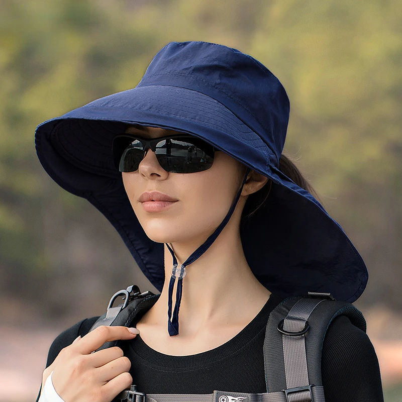 Designer Lightweight Ponytail Hole Visor Hats Summer Bucket Hats for Women Big Brim Outdoor Eye Protection Sunscreen Cap sun hats sunscreen hats bucket hats sun hat