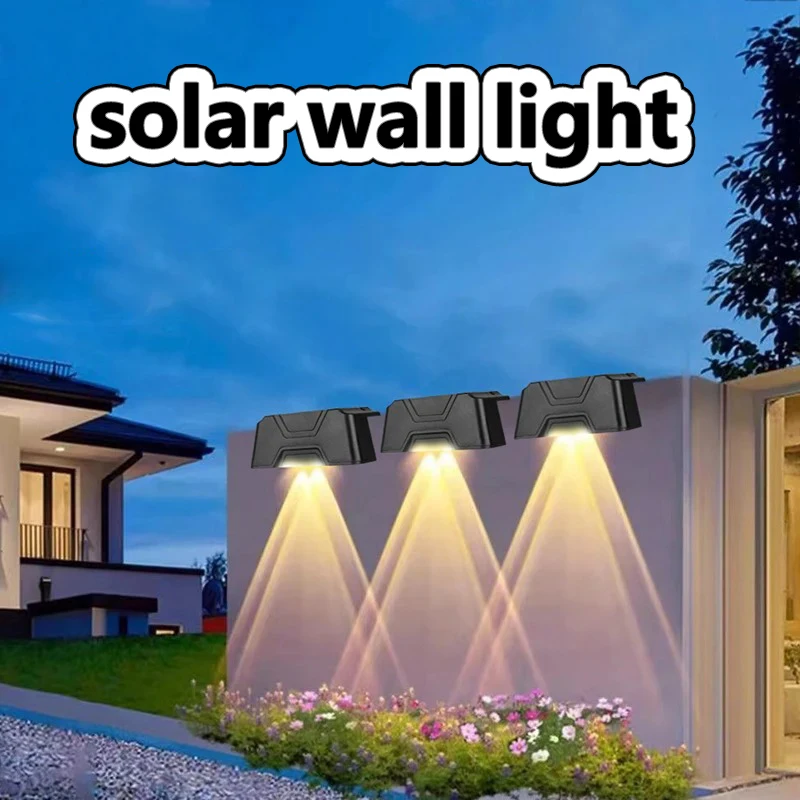 

Solar LED Staircase Foot Light Light and Shadow Wall Light Garden Path Fence Light Outdoor Waterproof Courtyard Landscape Light