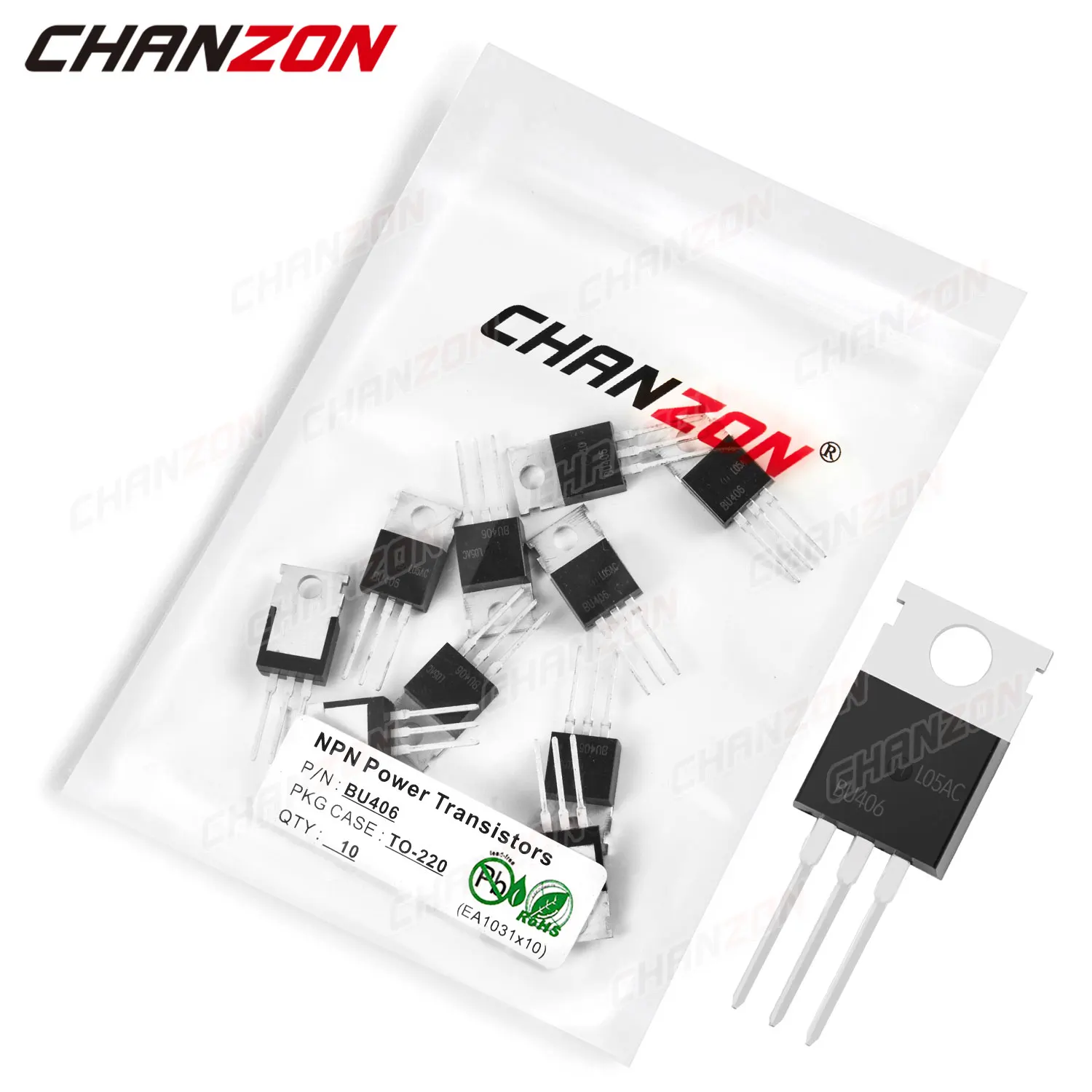 BU406 TO-220 NPN High Power Voltage Transistor Bipolar Junction BJT Powerful Triode Tube Fets 7A 200V Integrated Circuits 10pcs