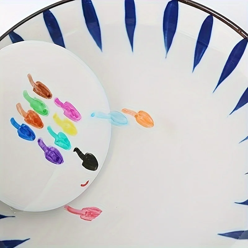 8가지 색상의 마법 물 그림 펜 세트 (세라믹 스푼 포함), 마법처럼 떠다니는 잉크펜, 드라이 이레이즈 아트 용품