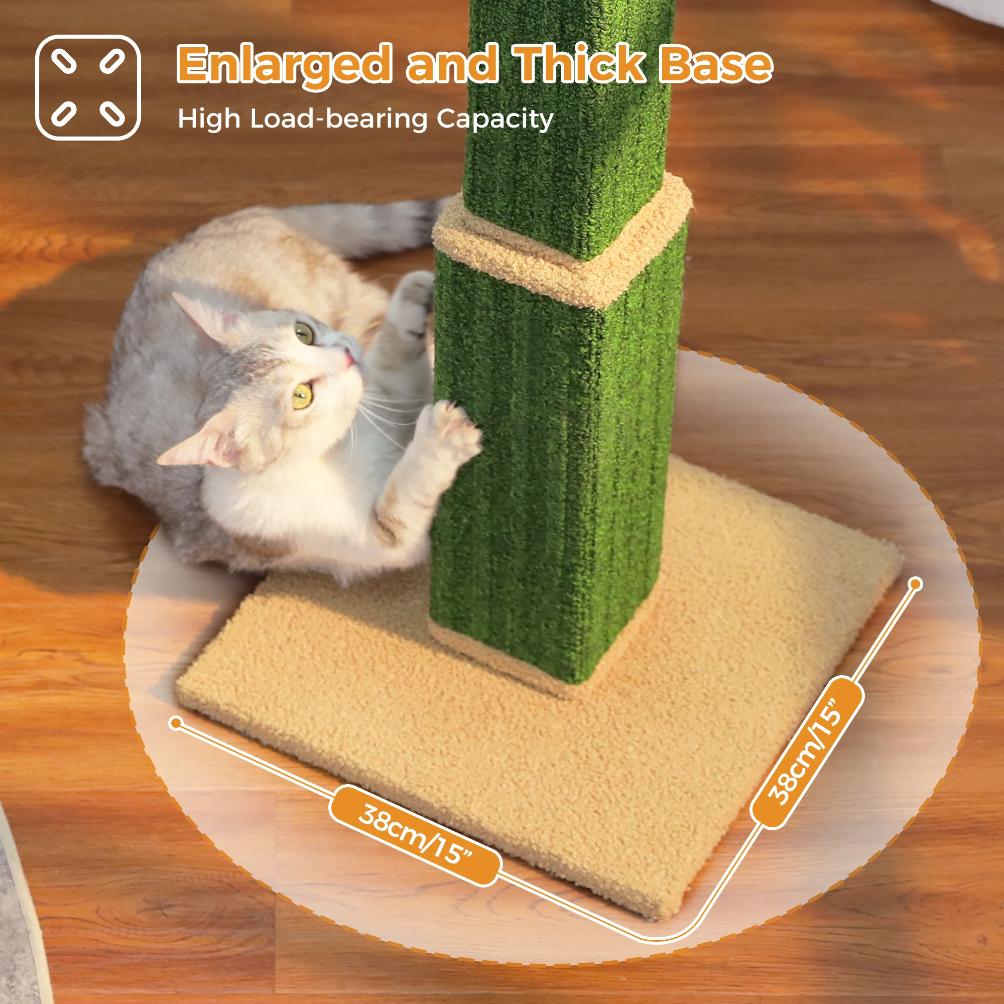 Kratzbaum für Katzen, Kratzbaum für Raketenkatzen, markanter Kratzbaum für Katzen im Innenbereich, Katzenzubehör, Katzenmöbel – Detail 28