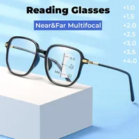 Progressive Multifocal Reading Glasses Anti Blue Light Presbyopia Eyeglasses Near Far Sight Spectacles Hyperopia Diopter To +4.0 1