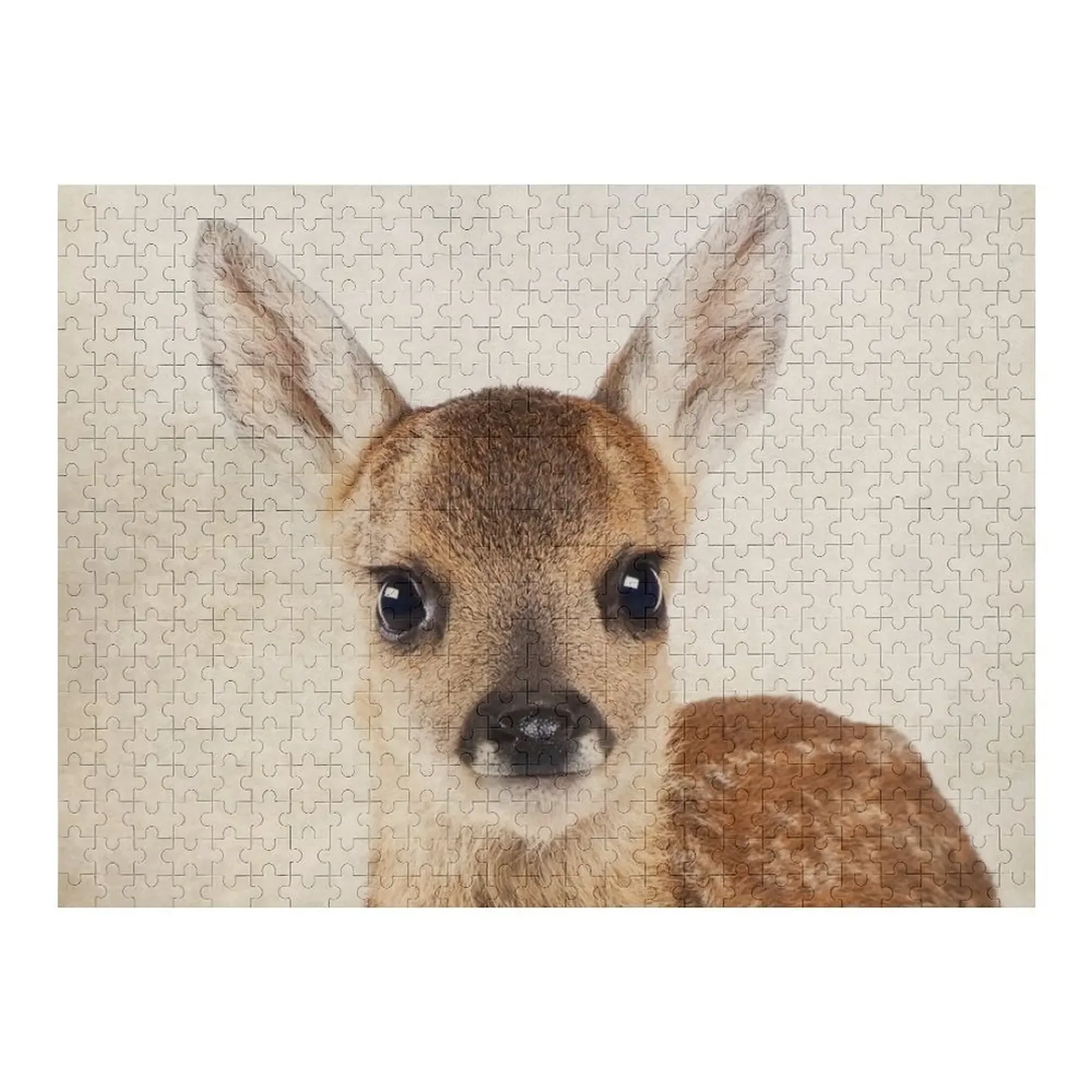 

Baby Deer Bear Art, Woodland Animal Portrait Jigsaw Puzzle Wood Animals Novel Toys For Children 2022 Puzzle