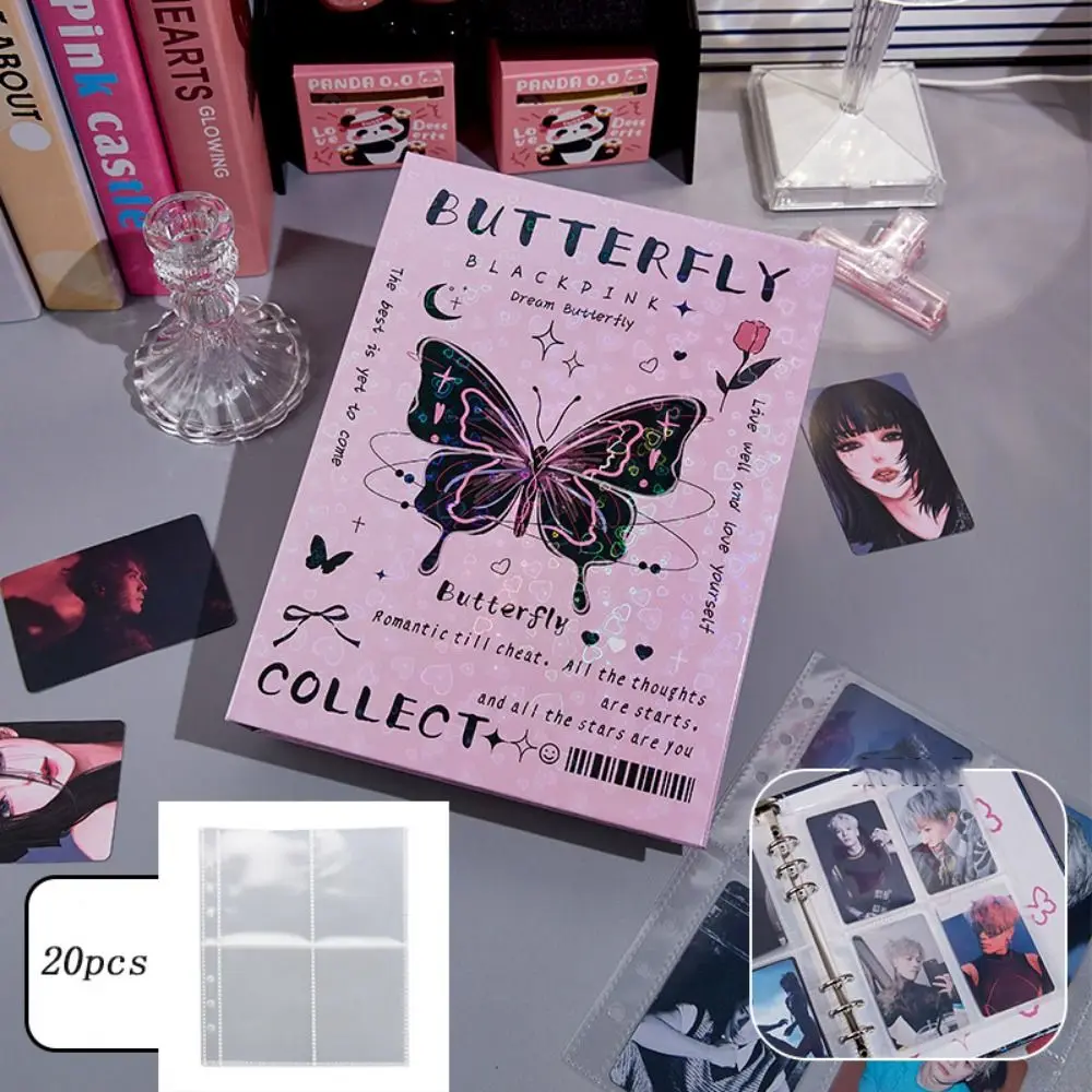 Album Shell A5 Photocard Binder Collect Book Butterfly Book Jacket A5 Idol Photo Card Holder 6-hole Ins Idol Photo Album