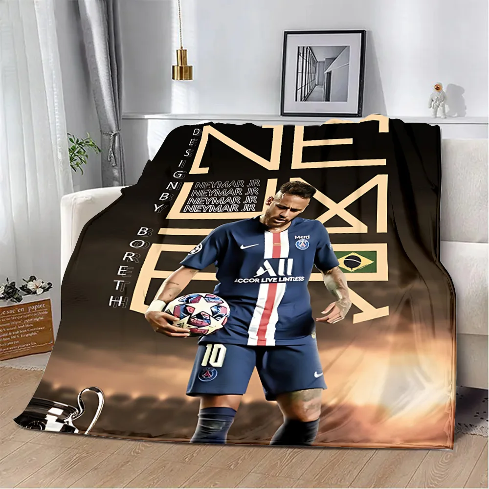 Printed Blanket Football star N-NeymarS Picnic Blankets Warm Blanket Soft and Comfortable Blanket Home Travel Birthday Gift 6
