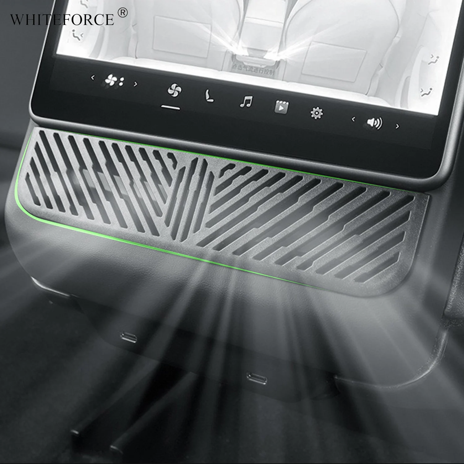 สําหรับ Tesla รุ่น Y Juniper ฝาครอบช่องระบายอากาศด้านหลังรุ่น 3 Highland กล่องกลับ Conditioner Outlet กรอง Grille Protector ฝาครอบ 1