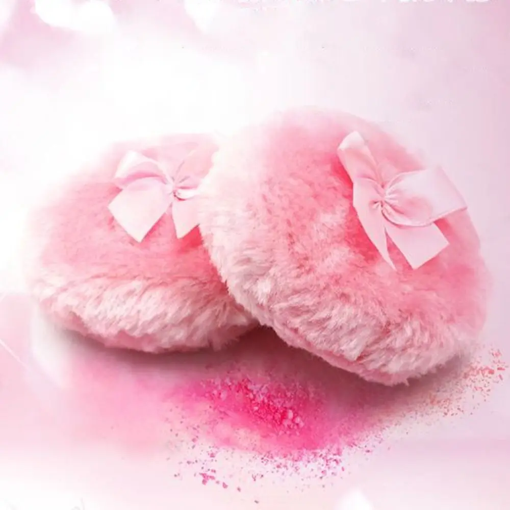 Large Fluffy Powder Puff Ultra Soft Washable Reusable Velour Face Body Powder Puff Loose Powder Puffs Wet Dry Makeup Tool