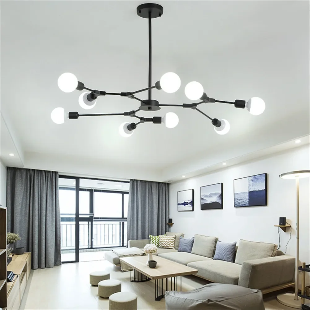 Post-modern Light Luxury Pendant Lamp Home Decor 3/6/9 Head Branch Chandeliers Bedroom Living Room Shop Lighting E27