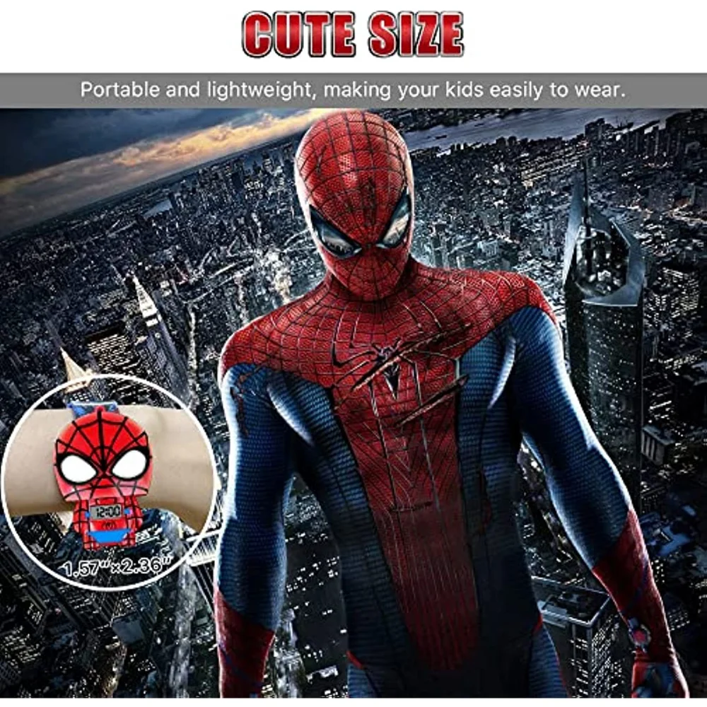 Kids Digital Watch Superhero Outdoor Kids Sport Watches with Adjustable Strap for Boys Girls Kids Gift for Birthday Christmas 4