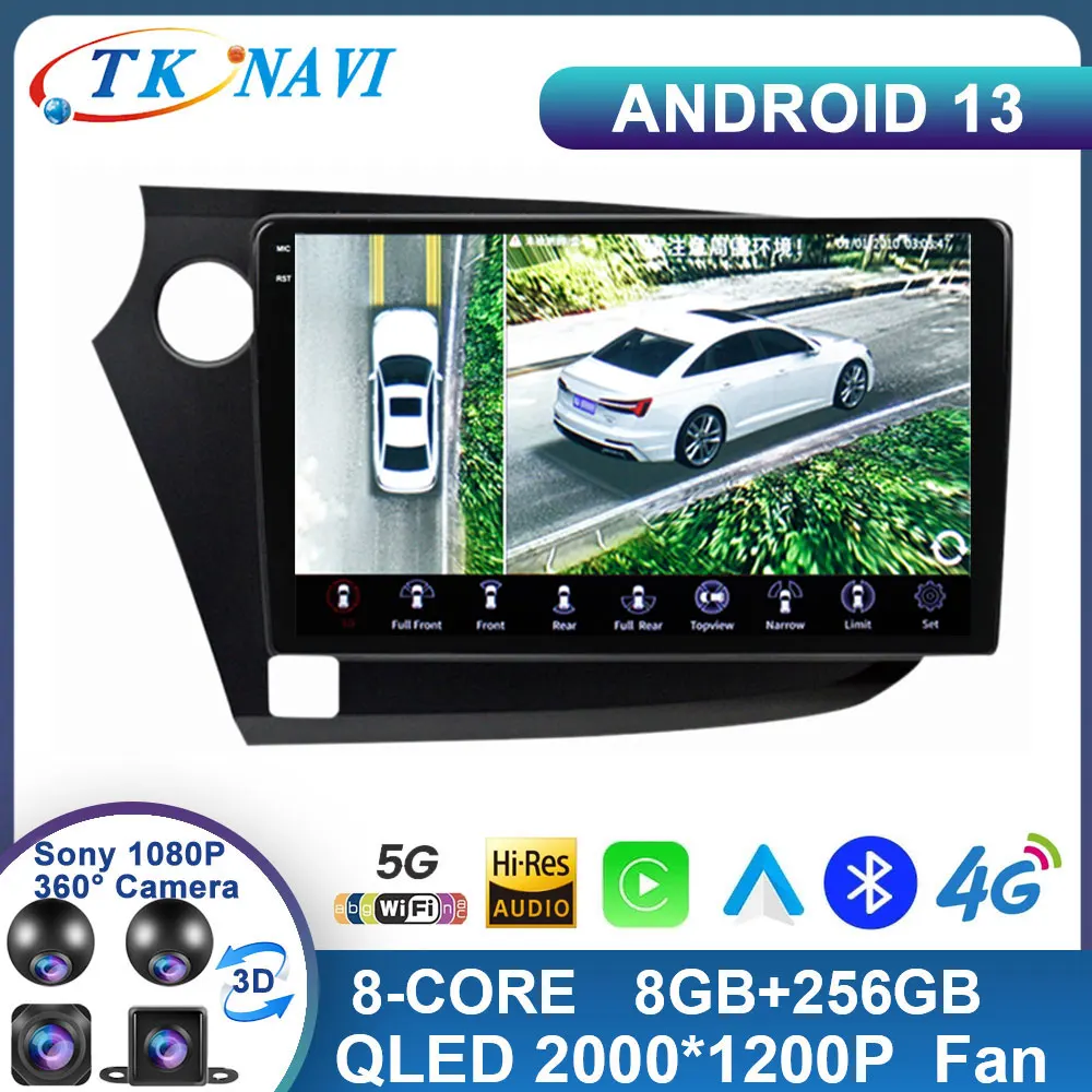 

Android 13 For Honda Insight 2 2009 - 2014 Wiress Carplay Car Radio Video Multimedia Player Navigation GPS Audio Autoradio WIFI