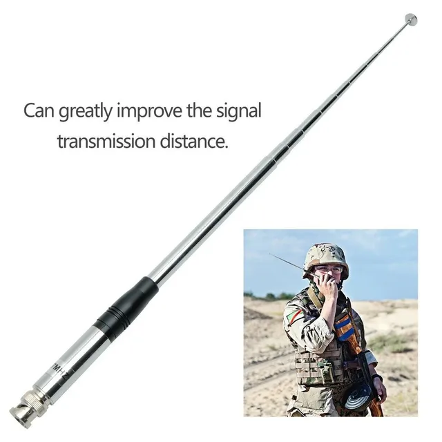 Antenna CB Telescopica TWAYRDIO 27MHz BNC - Estendibile Da 25 A 132,5cm Per Radio Portatili