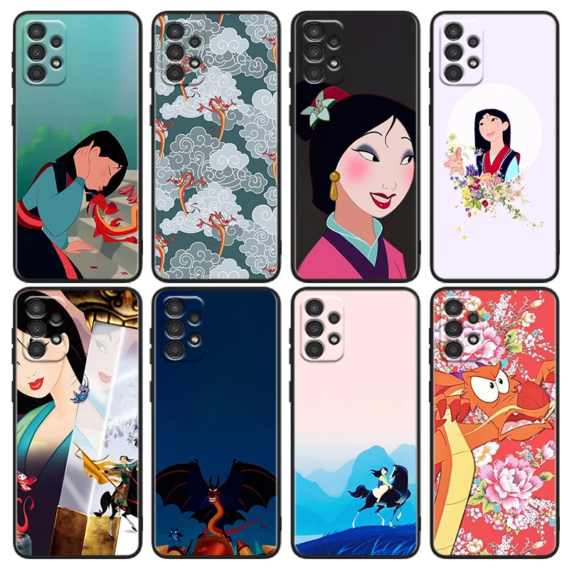 

Anime Cartoon Mulan For Samsung A91 A81 A73 A72 A71 A54 A53 A52S A51 A42 A41 A34 A33 A21 A31 A23 lite Black Cover