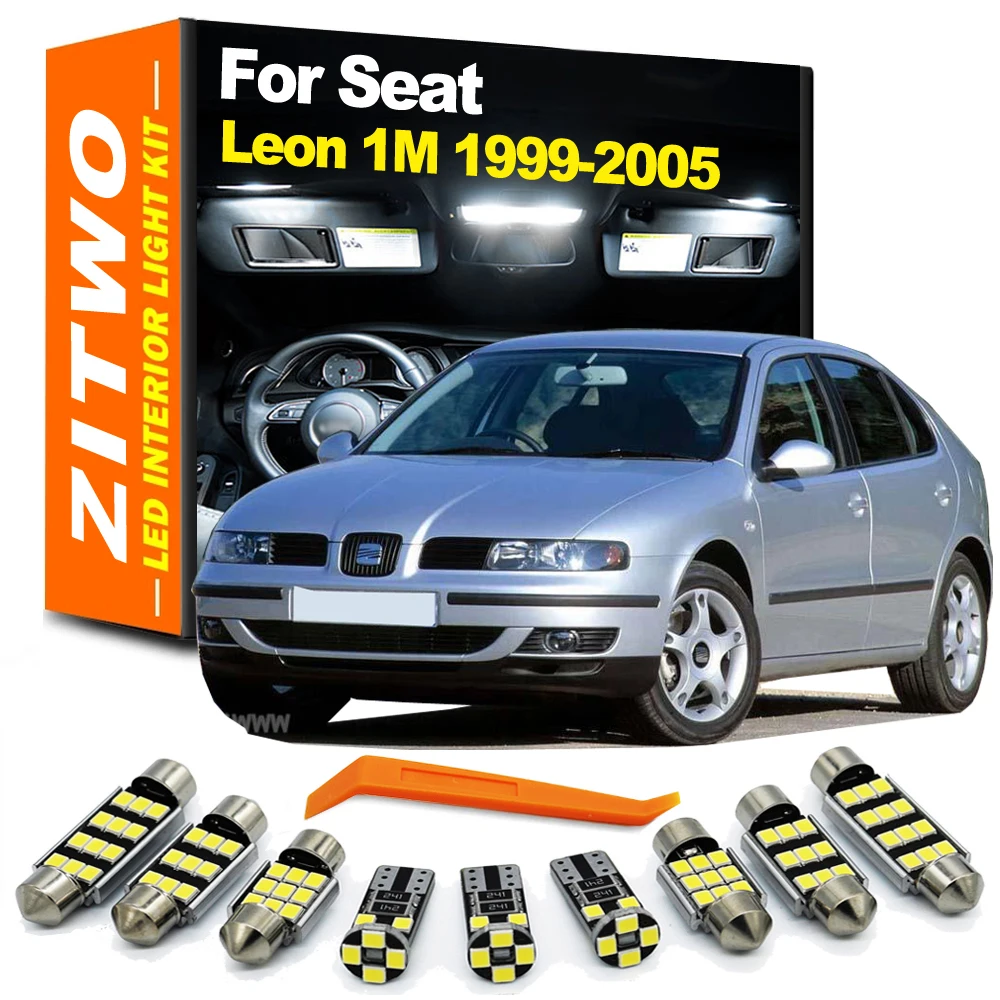 Zitwo 14Pcs Canbus Error Free Per Seat Leon Mk1 1M 1999 2000 2001 2002 2003 2004 2005 Lampadina A Led Kit Luce Porta Mappa Cupola Interna