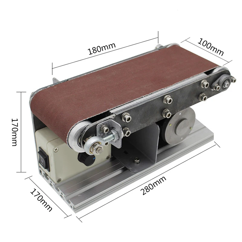 400W Desktop Belt Machine DIY Polishing Grinding Machine Cutter Edges Sharpener Multifunctional Belt Sander With 10PCS
