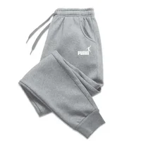 2025 Pantalons pour hommes pour l'automne et l'hiver, pantalons décontractés pour hommes, pantalons de sport doux à la mode, logo de sport de jogging imprimé 4
