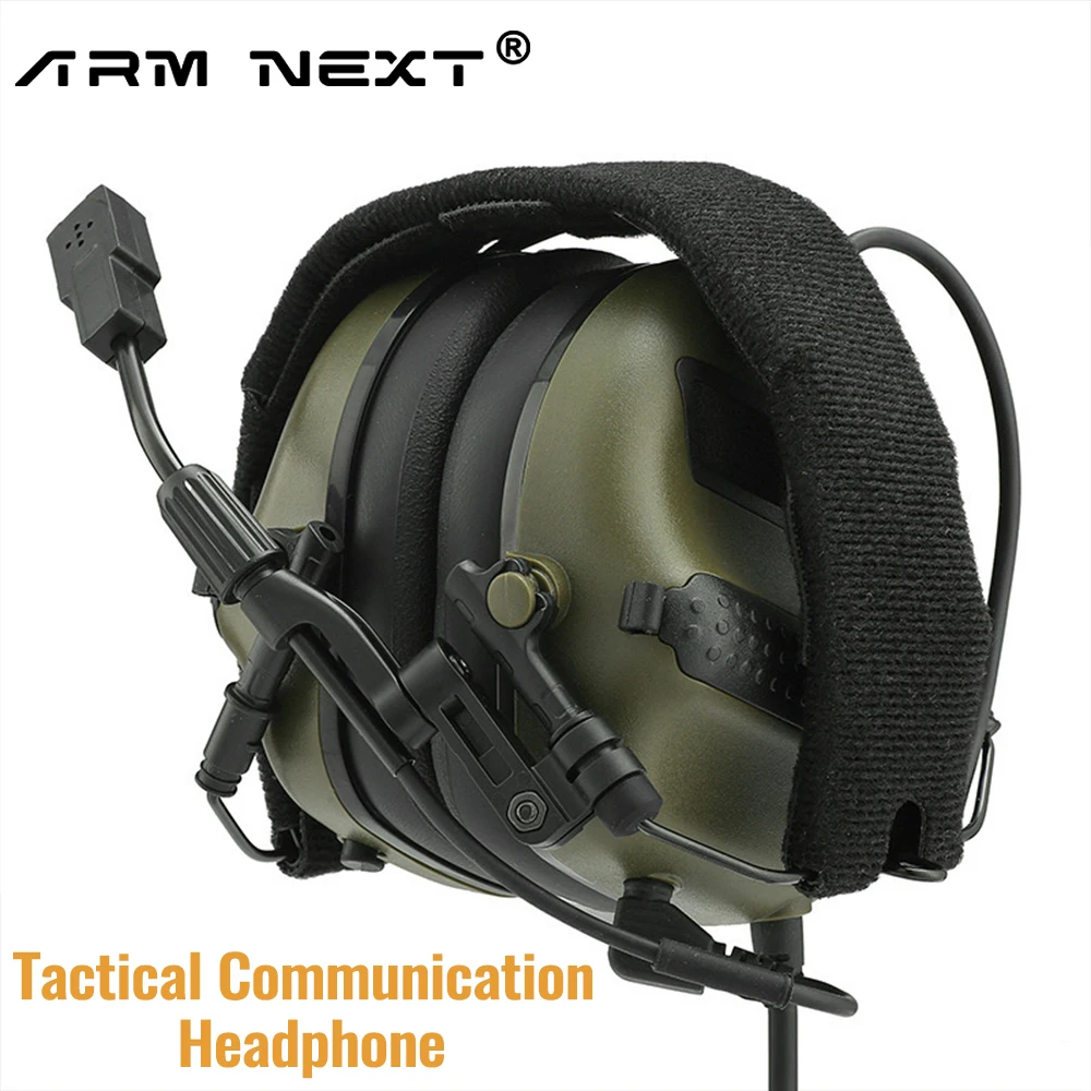 Airsoft Tactical Headset Foldable Earmuff Microphone Military Headphone Shooting Hunting Ear Protection Earphones