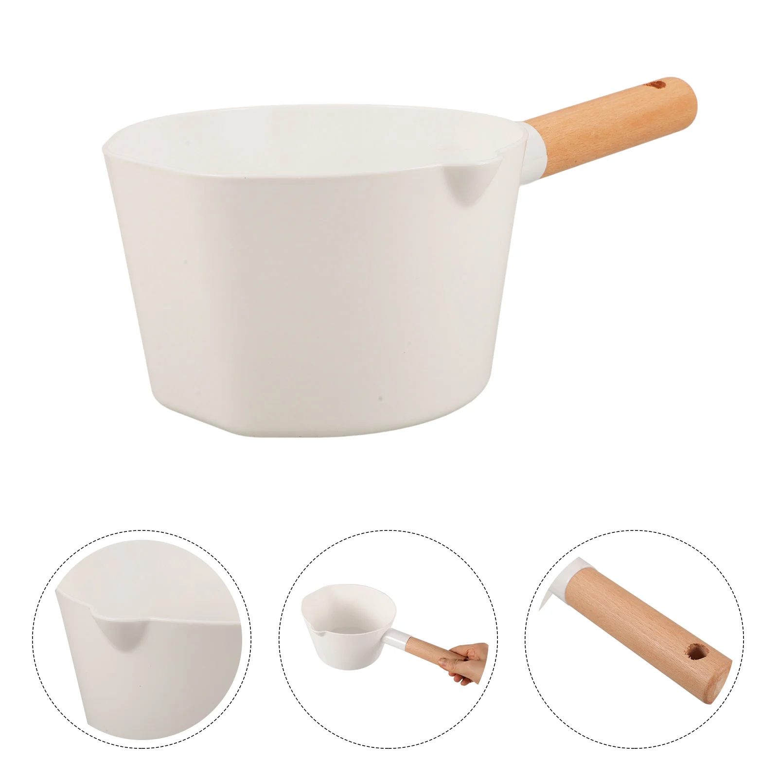 Ladle Kitchen Water Bath Spoon Scoop Bucket Japanese-style Bailer Wood Long Handle Toddler Baby Bathtub