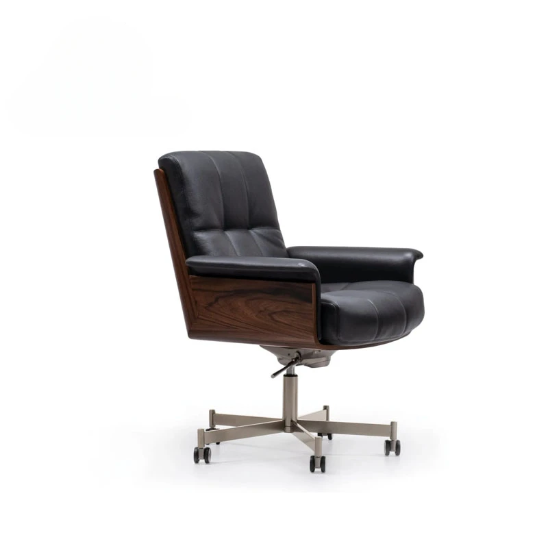 

modern furniture household use for leisure chair luxury black leather armchair swivel lifted family office computer chair